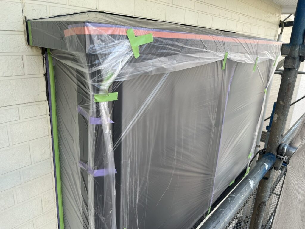 【多賀城市のアパート塗装】養生作業で仕上がりを美しく長持ちに