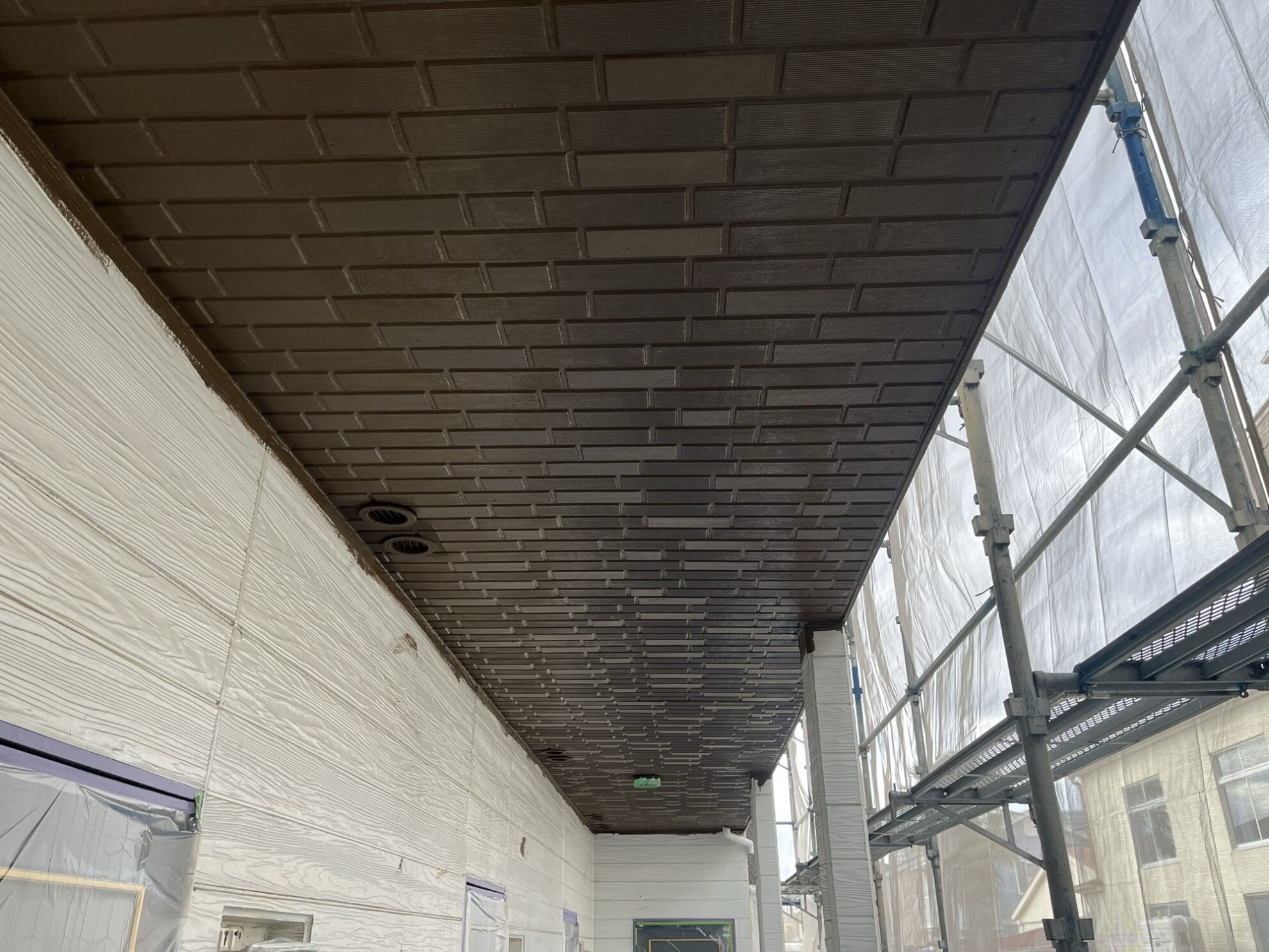 仙台市アパート軒天塗装 施工完了後の全景