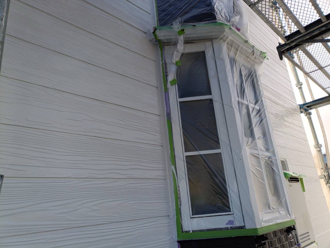 仙台市太白区 アパート外壁塗装 上塗り完了後の外壁の仕上がり